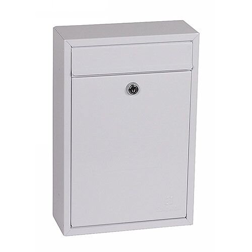 Phoenix Letra MB0116KW Front Loading Mail Box in White with Key Lock White