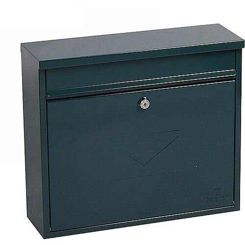 Phoenix Correo MB0118KG Front Loading Mail Box in Green with Key Lock Green Phoenix Correo MB0118KG Front Loading Mail Box in Green with Key Lock Green