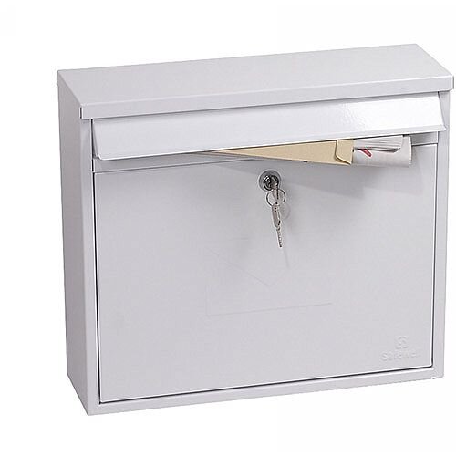 Phoenix Correo MB0118KW Front Loading Mail Box in White with Key Lock White Phoenix Correo MB0118KW Front Loading Mail Box in White with Key Lock White
