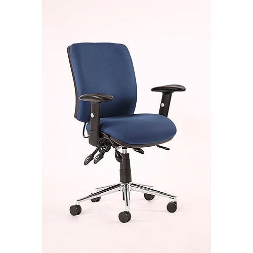 Chiro Medium Back Task Operators Office Chair Blue With Arms Chiro Medium Back Task Operators Office Chair Blue With Arms
