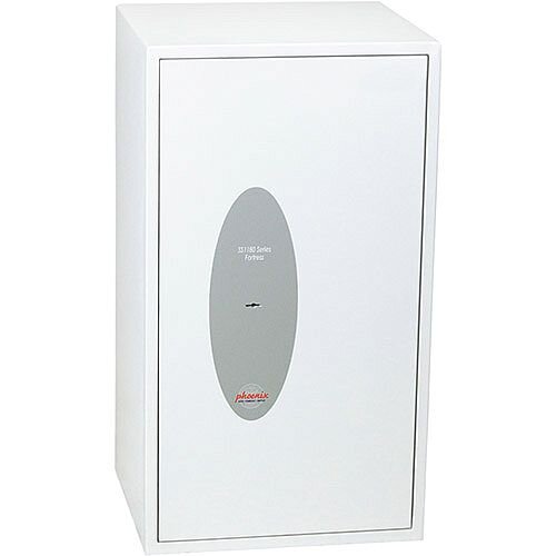 Phoenix Fortress SS1184K Size 4 S2 Security Safe with Key Lock White 74L