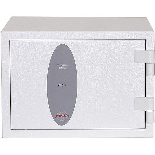 Phoenix Citadel SS1191K Size 1 Fire & S2 Security Safe with Key Lock White 18L 30mins Fire Protection 