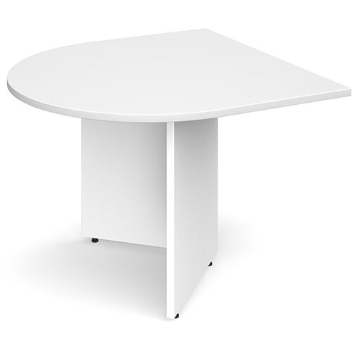 Arrow Head Leg Radial D-End Boardroom Table Extension 1000mm x 1000mm - White Arrow Head Leg Radial D-End Boardroom Table Extension 1000mm x 1000mm - White