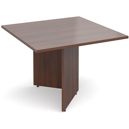 Arrow Head Leg Square Boardroom Table Extension 1000mm x 1000mm - Walnut Arrow Head Leg Square Boardroom Table Extension 1000mm x 1000mm - Walnut