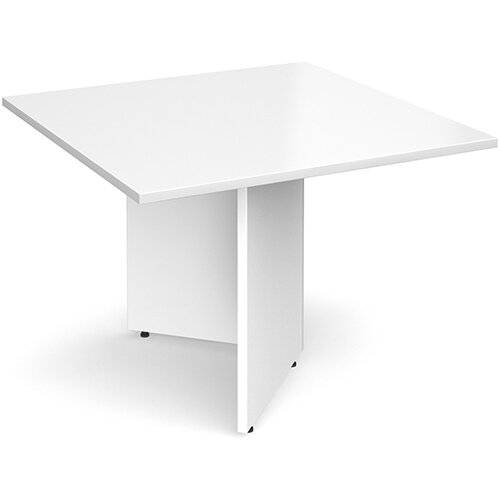 Arrow Head Leg Square Boardroom Table Extension 1000mm x 1000mm - White