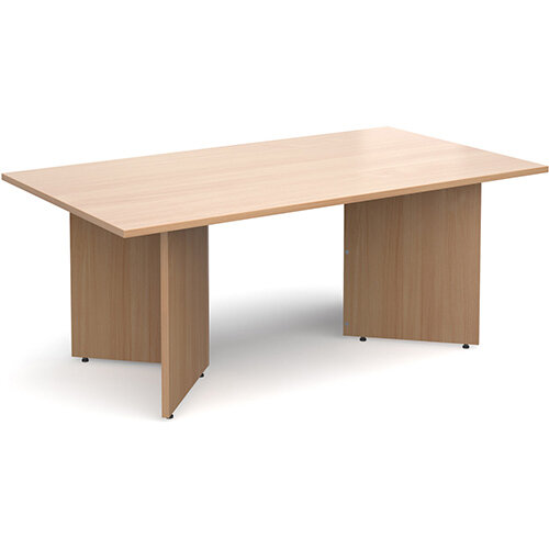 Arrow Head Leg Rectangular Boardroom Table 1800mm x 1000mm - Beech