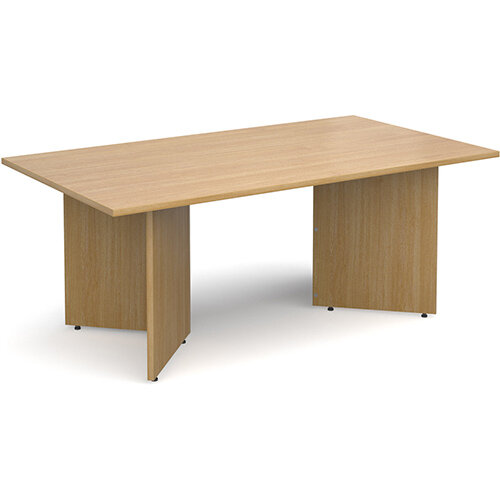 Arrow Head Leg Rectangular Boardroom Table 1800mm x 1000mm - Oak Arrow Head Leg Rectangular Boardroom Table 1800mm x 1000mm - Oak