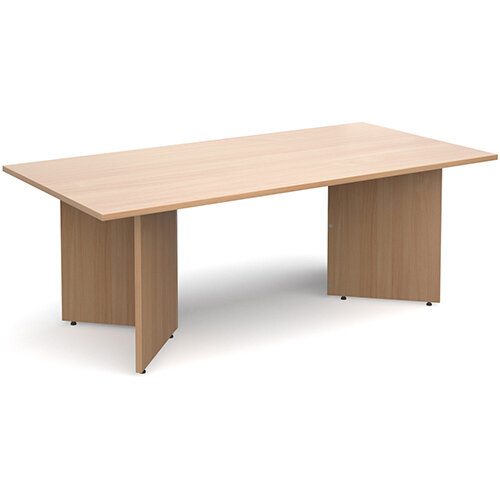 Arrow Head Leg Rectangular Boardroom Table 2000mm x 1000mm - Beech