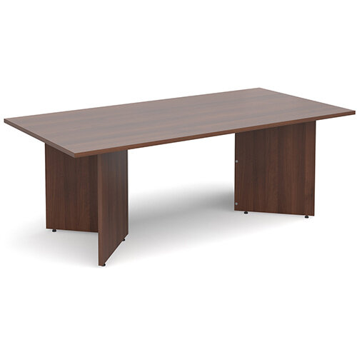 Arrow Head Leg Rectangular Boardroom Table 2000mm x 1000mm - Walnut Arrow Head Leg Rectangular Boardroom Table 2000mm x 1000mm - Walnut
