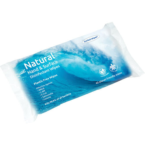 Ecotech Pack of 16 PlasticFree Disinfectant Wipes 40 Sheets ECO24336