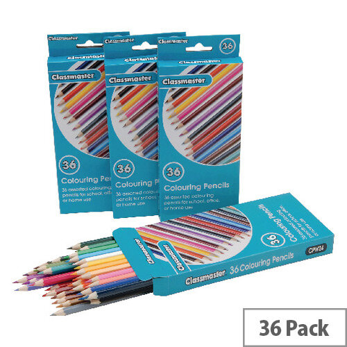 Classmaster Colouring Pencils Assorted CPW36 Pack of 36