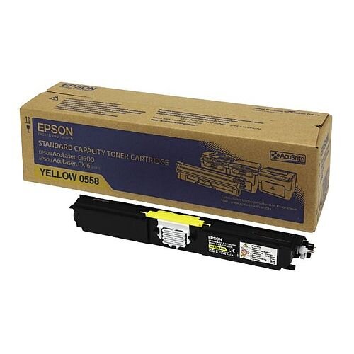 Epson S050558 AcuLaser C1600/CX16 Yellow Toner Cartridge C13S050558 Standard Capacity 1600+ Pages