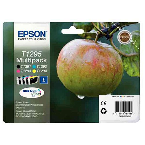 Epson T1295 4 Colour High Capacity Inkjet Cartridges Apple Series C13T12954010 C13T12954012 Epson T1295 4 Colour High Capacity Inkjet Cartridges Apple Series C13T12954010 C13T12954012