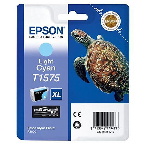 Epson Stylus Photo R3000 T1575 Inkjet Cartridge Light Cyan C13T15754010 Epson Stylus Photo R3000 T1575 Inkjet Cartridge Light Cyan C13T15754010