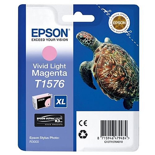 Epson Stylus Photo R3000 T1576 Inkjet Cartridge Light Magenta C13T15764010 Epson Stylus Photo R3000 T1576 Inkjet Cartridge Light Magenta C13T15764010