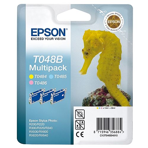 Epson R300/RX500 Inkjet Cartridge Multi Pack Light Cyan/Light Magenta/Yellow C13T048B40 Epson R300/RX500 Inkjet Cartridge Multi Pack Light Cyan/Light Magenta/Yellow C13T048B40