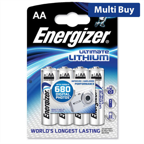 Energizer Ultimate AA Lithium Battery - Long-Lasting Power AAPK4 629611