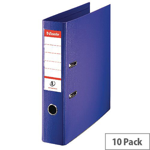 Esselte A4 Polypropylene 75mm Purple Lever Arch File Pack of 10 811530 Esselte A4 Polypropylene 75mm Purple Lever Arch File Pack of 10 811530