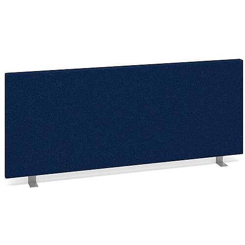 Straight Fabric Upholstered Office Desk Screen 1000mmx400mm - Blue Straight Fabric Upholstered Office Desk Screen 1000mmx400mm - Blue