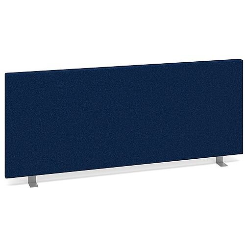 Straight Fabric Upholstered Office Desk Screen 1000mmx400mm - Blue