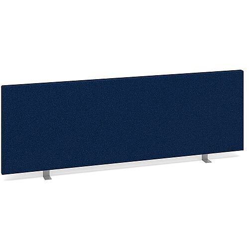 Straight Fabric Upholstered Office Desk Screen 1200mmx400mm - Blue