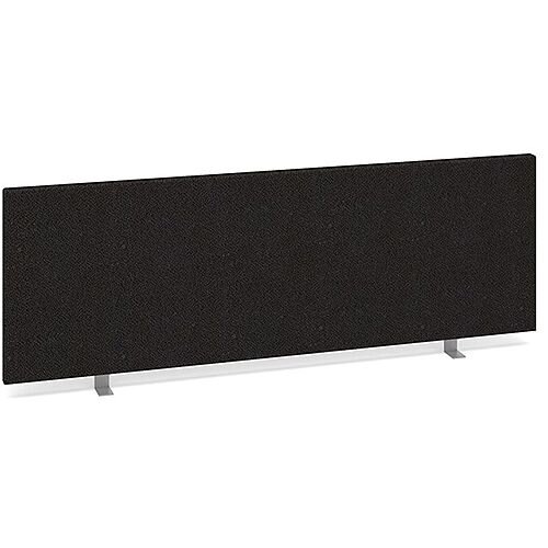 Straight Fabric Upholstered Office Desk Screen 1200mmx400mm - Charcoal Straight Fabric Upholstered Office Desk Screen 1200mmx400mm - Charcoal