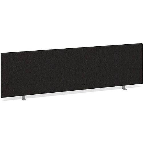 Straight Fabric Upholstered Office Desk Screen 1400mmx400mm - Charcoal