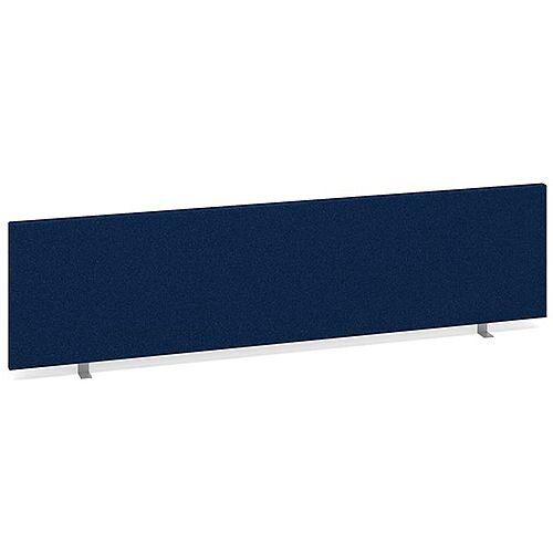 Straight Fabric Upholstered Office Desk Screen 1600mmx400mm - Blue Straight Fabric Upholstered Office Desk Screen 1600mmx400mm - Blue