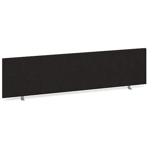 Straight Fabric Upholstered Office Desk Screen 1600mmx400mm - Charcoal Straight Fabric Upholstered Office Desk Screen 1600mmx400mm - Charcoal