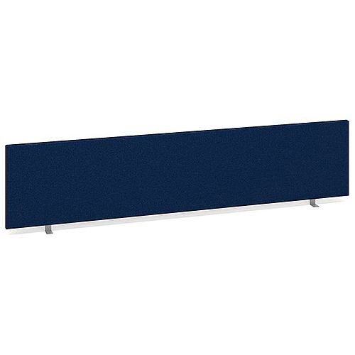 Straight Fabric Upholstered Office Desk Screen 1800mmx400mm - Blue Straight Fabric Upholstered Office Desk Screen 1800mmx400mm - Blue