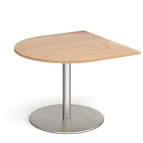 Eternal Radial D-End Boardroom Table Extension 1000mm x 1000mm - Brushed Steel Base &Beech Top Eternal Radial D-End Boardroom Table Extension 1000mm x 1000mm - Brushed Steel Base &Beech Top