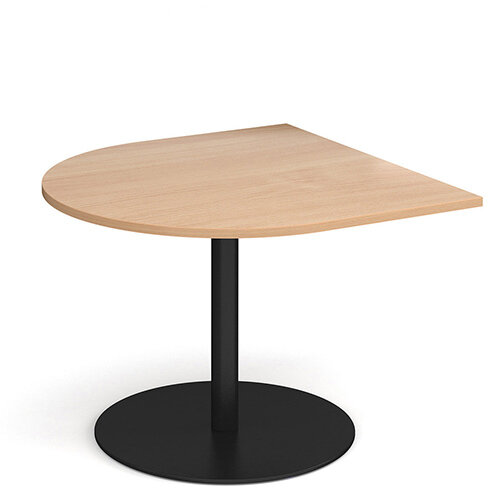 Eternal Radial D-End Boardroom Table Extension 1000mm x 1000mm - Black Base &Beech Top Eternal Radial D-End Boardroom Table Extension 1000mm x 1000mm - Black Base &Beech Top