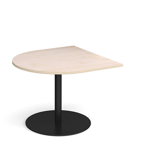 Eternal Radial D-End Boardroom Table Extension 1000mm x 1000mm - Black Base &Maple Top Eternal Radial D-End Boardroom Table Extension 1000mm x 1000mm - Black Base &Maple Top