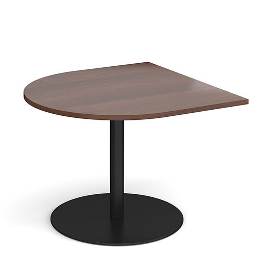 Eternal Radial D-End Boardroom Table Extension 1000mm x 1000mm - Black Base &Walnut Top Eternal Radial D-End Boardroom Table Extension 1000mm x 1000mm - Black Base &Walnut Top