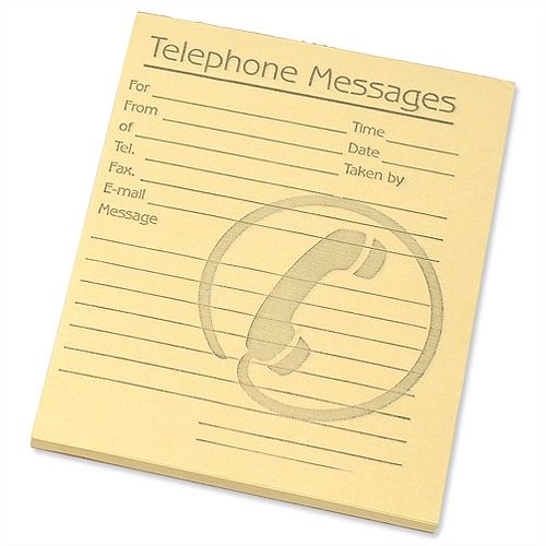 Telephone Message Pad Yellow 80 Sheets 127x102mm Pack 10 Challenge Telephone Message Pad Yellow 80 Sheets 127x102mm Pack 10 Challenge