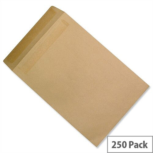 5 Star C4 Mediumweight Manilla 90gsm Envelopes Pocket Press Seal Pack 250 Ref F90022