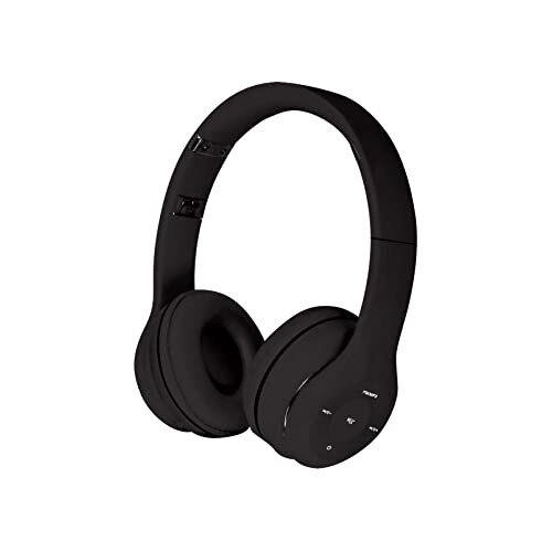 Omega FH0915 Freestyle Bluetooth Headset with Built-in Microphone - microSD Card, FM Radio, Line-In, USB, Bluetooth 3.0 - Foldable Built, Lightweight, Ergonomic Design - Black