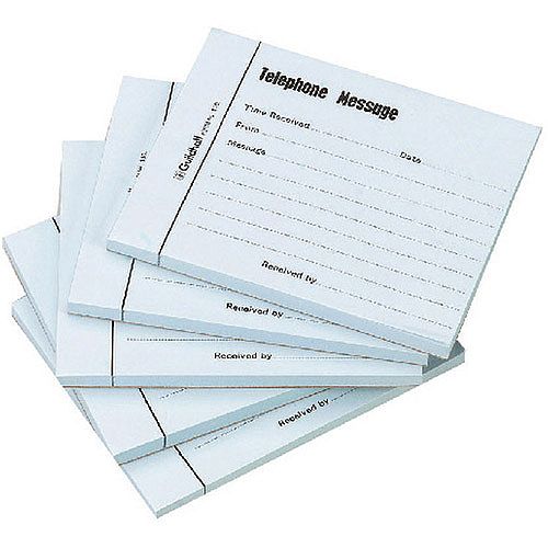 Guildhall Telephone Message Pad 100 Leaf Blue 110 Hunt Office UK