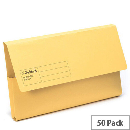 Guildhall Document Wallet Blue Angel Yellow GDW1-YLW