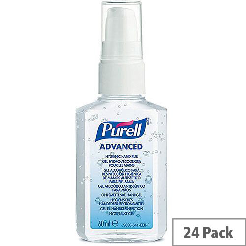 Purell Advanced Hygienic Hand Sanitisers Gel Rub 60ml (Pack 24)