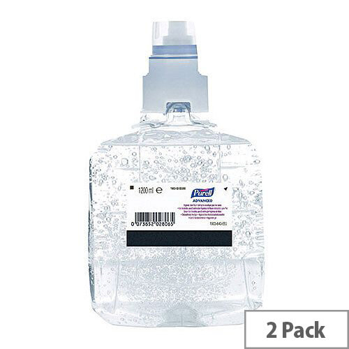 Purell Advanced Hand Sanitiser Hand Rub Gel Refills LTX-12 1200ml (Pack 2) Purell Advanced Hand Sanitiser Hand Rub Gel Refills LTX-12 1200ml (Pack 2)