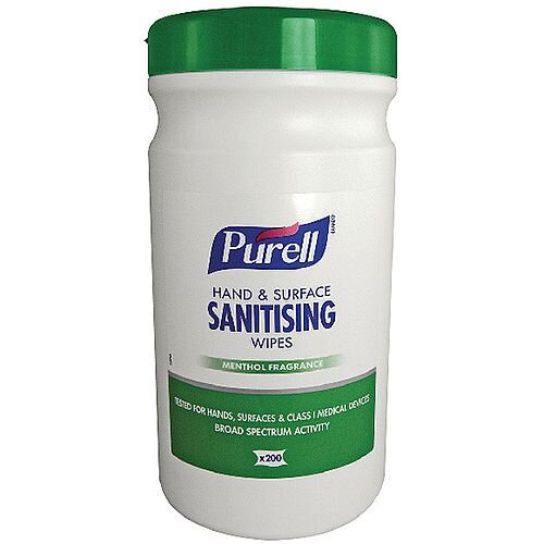 Purell Hand &Surface Sanitising Wipes in Tub Pack 1(Contain 200 Wipes) 92106-06-EEU Purell Hand &Surface Sanitising Wipes in Tub Pack 1(Contain 200 Wipes) 92106-06-EEU