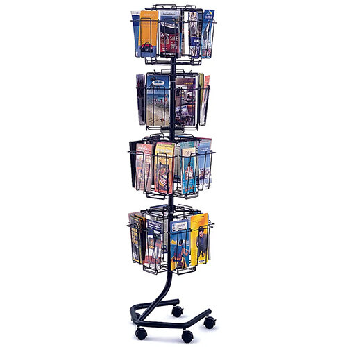 Safco Rotating Mobile Floor-Standing Wire Brochure Display Unit 32 Compartment DL Charcoal 4128CH Safco Rotating Mobile Floor-Standing Wire Brochure Display Unit 32 Compartment DL Charcoal 4128CH