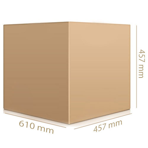 Double Wall Corrugated Packing Boxes, 610 x 457 x 457mm, Brown (Pack of 15, Ref SC-67) - Heavy-Duty Boxes for Secure Packaging