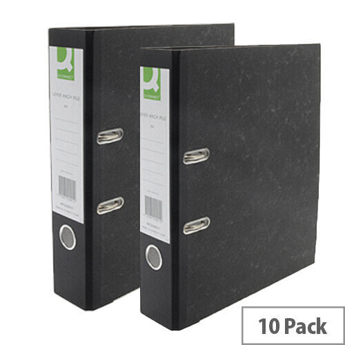Q-Connect Lever Arch A4 File Black (Pack 10) KF20001 