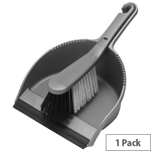 Addis Soft Dustpan/Brush Set Metallic