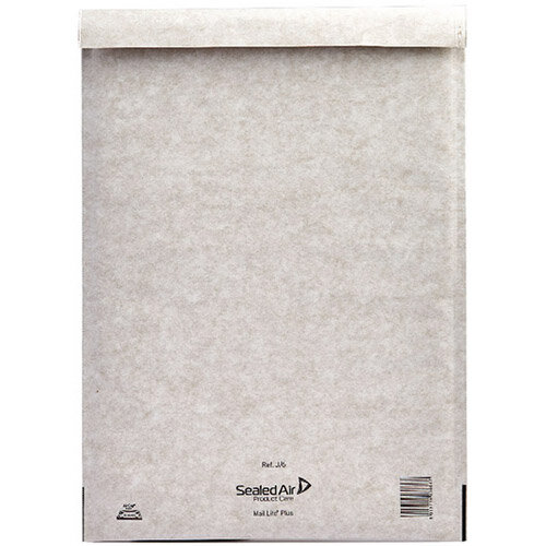 Mail Lite Plus Bubble Lined Postal Bags, Oyster White, Size J/6, 300x440mm (Pack of 50) - Large Mailing Envelopes for Protection