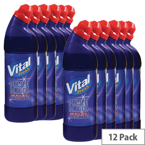 Vital Fresh Power Bleach Pack of 12 Power - 750ml  - Original Cleaner  WX00208
