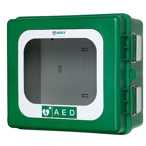 ARKY Outdoor AED Defibrillator Cabinet Green Lockable 5003005 ARKY Outdoor AED Defibrillator Cabinet Green Lockable 5003005