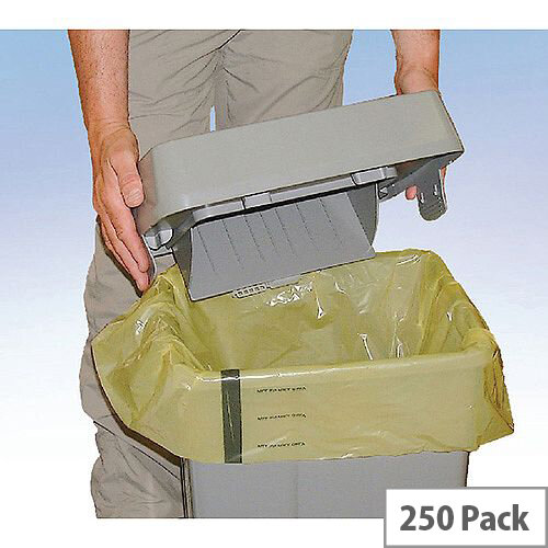 Clinical Waste Sack for Landfill Medium Duty Yellow Tiger Striped FAYB